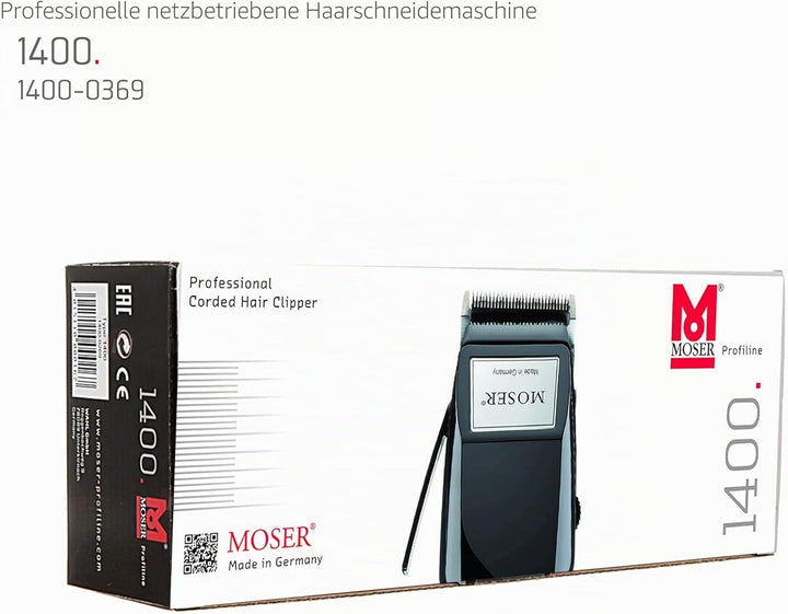 Moser 1400 Haarschneider für Männer, clipper, mit Kabel, mit Zubehör, mit 5 arretierbaren Positionen