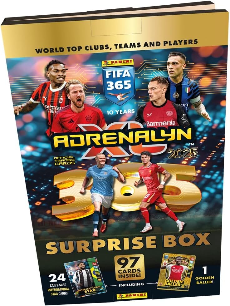 Panini FIFA 365 2025 Adrenalyn XL - 1x Adventskalender je 24x Booster Packs + 24 International Star