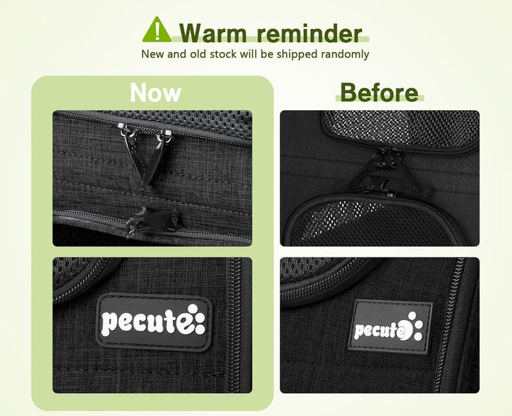 pecute Haustier Rucksack mit Netzfenster, Tragbare und Faltbare Katzentasche, Atmungsaktive und Leic