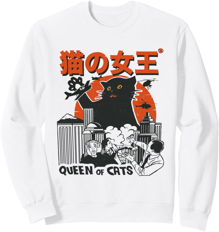 Königin der Katzen Monster Katze Vintage Japan Style Sweatshirt