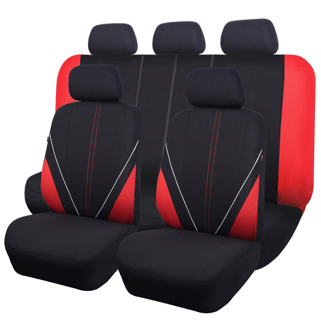 Flying Banner Universal atmungsaktive Netzstoff-Autositzbezüge, komplettes Set Airbag-kompatible Kis