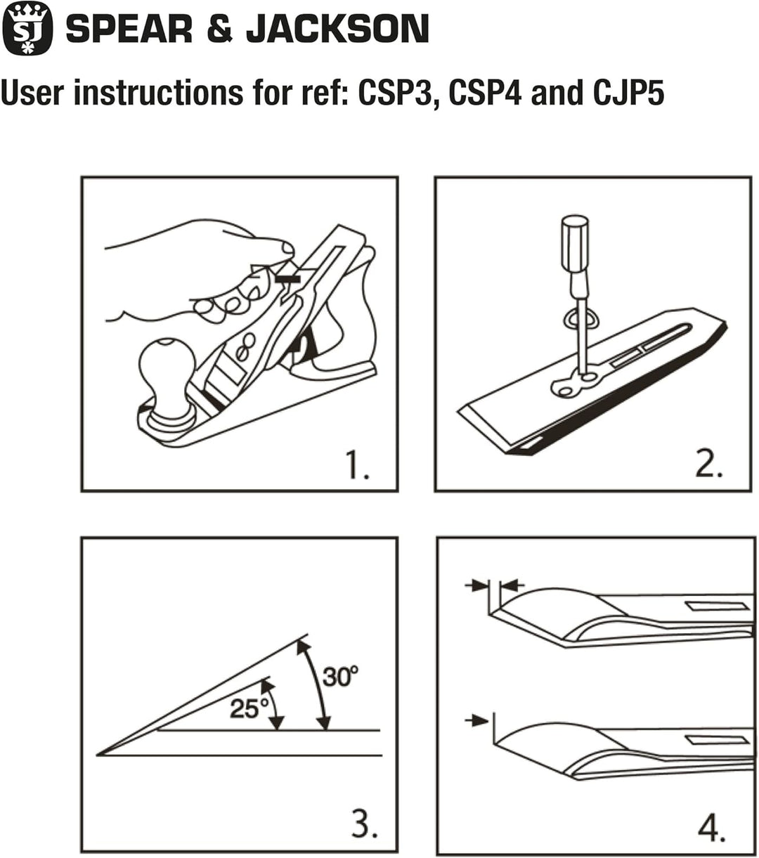 Spear & Jackson CSP3 Tischler-Putzhobel Nr. 3 No. 3, No. 3