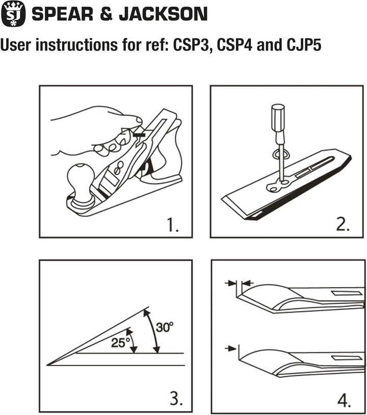 Spear & Jackson CSP3 Tischler-Putzhobel Nr. 3 No. 3, No. 3