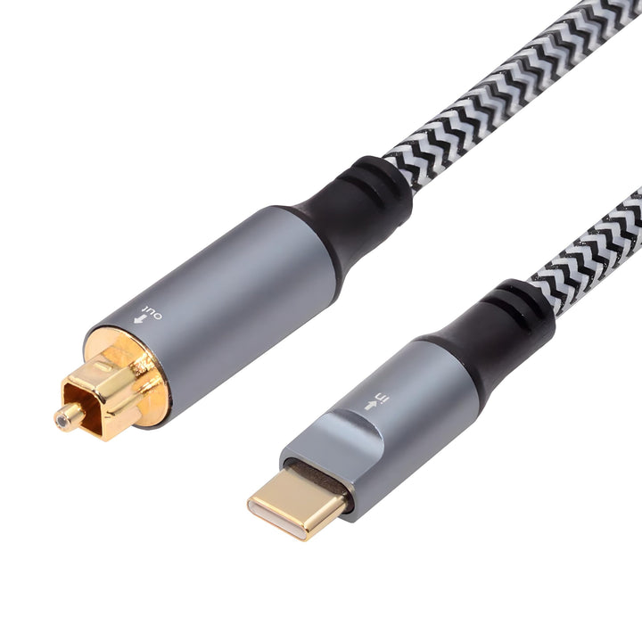 NFHK Typ-C auf SPDIF Toslink Optisches Audiokabel Opt-Stecker USB-C auf Digital Optical Fiber Optic