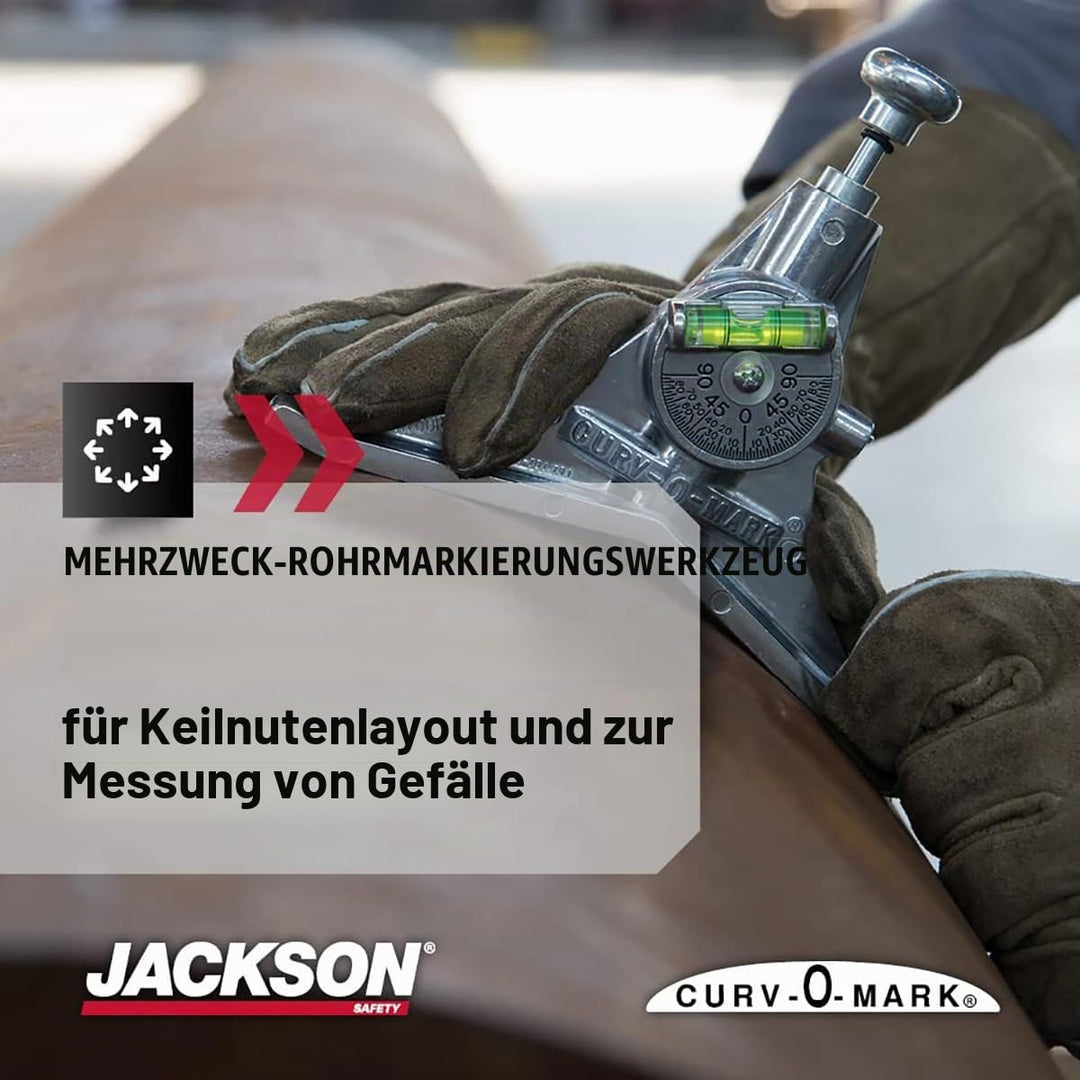 Jackson Safety J1880 Konturrohr-Zentrierkopf, Curv-O-Mark Schweiss- und Rohrleitungs-Layout-Werkzeug