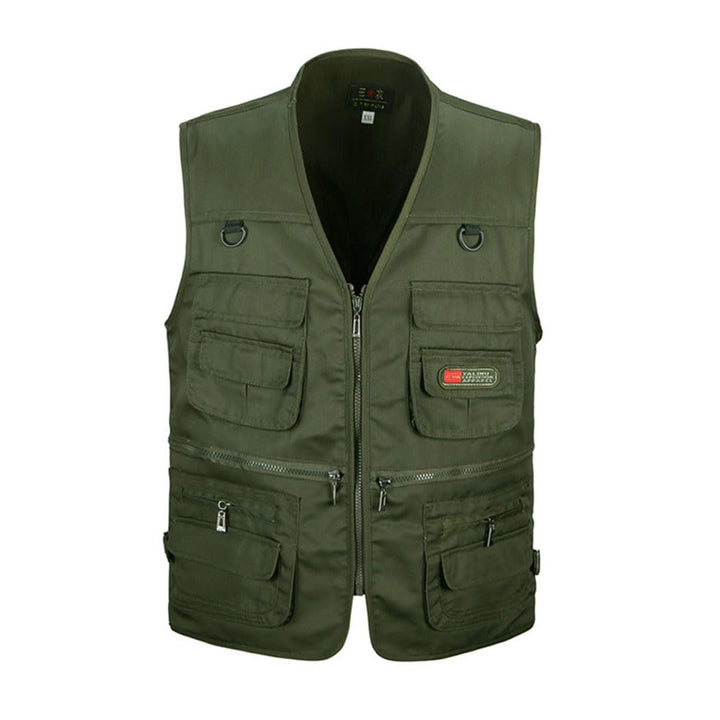 HZQIFEI Herren Outdoor Ärmellos Weste Freizeit Angler Camping Wandern Weste mit Vielen Praktischen T