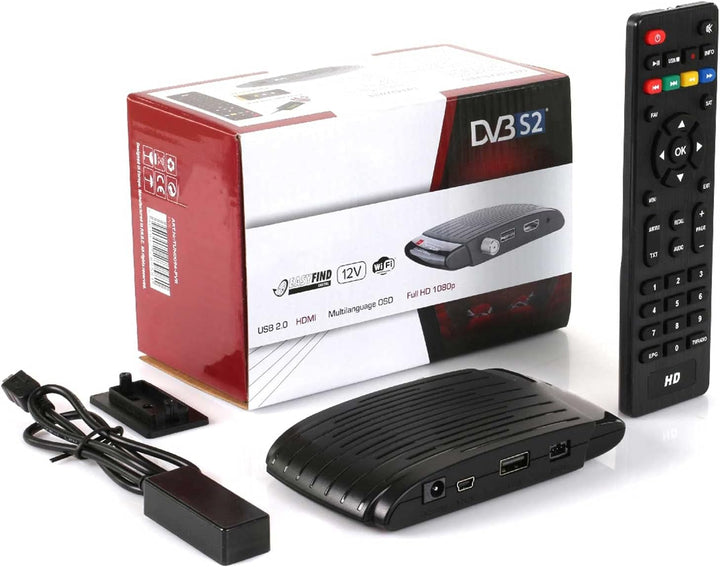 EasyFind Traveller Kit II inkl. Full HD Receiver (12V Full HD Receiver, 10m Koax-Kabel, Flachantenne