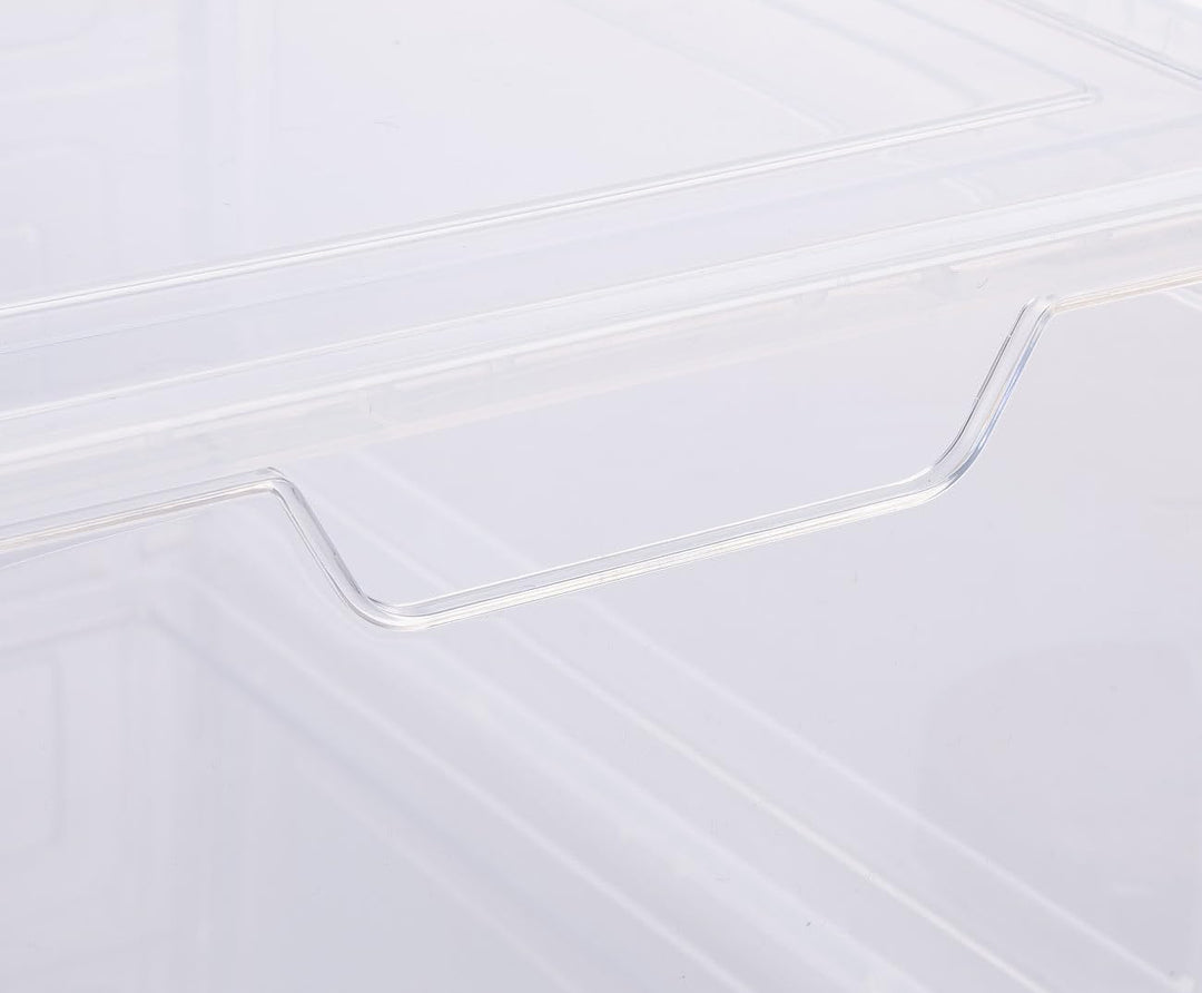 Carlo Milano transparente Schuhregale: 3er-Set Transparente Schuhbox, stapelbar, bis Grösse 47, Magn