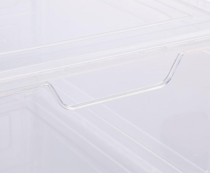 Carlo Milano transparente Schuhregale: 3er-Set Transparente Schuhbox, stapelbar, bis Grösse 47, Magn