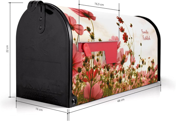 banjado® Amerikanischer Briefkasten individualisiert - US Mailbox/Letterbox mit Motiv Schmuckkörbche