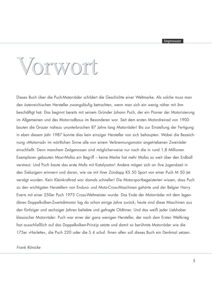 Puch Motorräder: 1900-1987, Gebundenes Buch