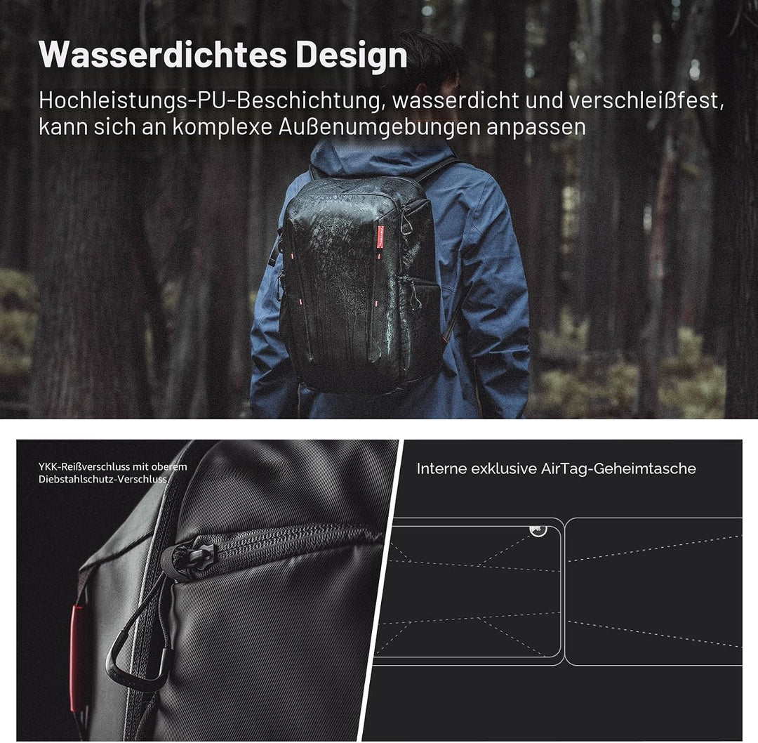PGYTECH OneMo Lite Kamerarucksack 22L professioneller Fotorucksack kompatibel für DJI Mavic-Serie Dr