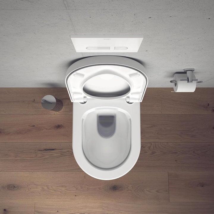 Duravit WC-Sitz Starck 3, Toilettendeckel aus Urea-Duroplast, Klodeckel mit Edelstahl Scharnieren, W