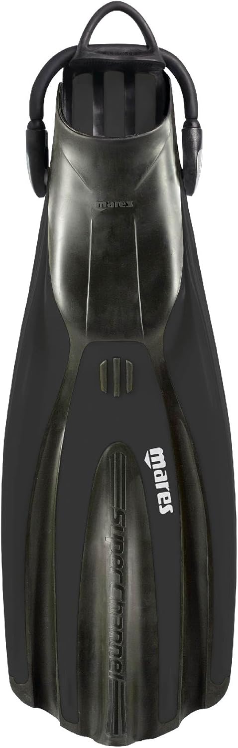 Mares 410012 Avanti Superchannel OH Gerätflossen mit Bungee Strap 37/39 Schwarz, 37/39 Schwarz