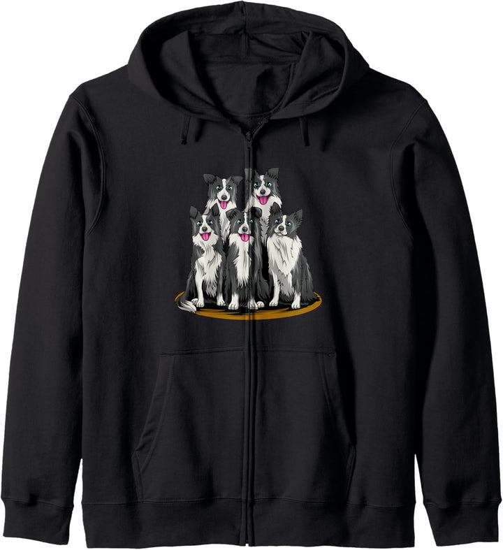 Border Collie Hundegruppe Kapuzenjacke