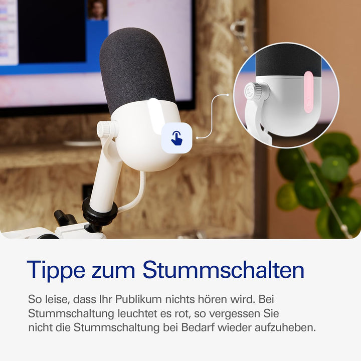 Elgato Wave Neo – USB Kondensatormikrofon, Stummschalten per Tippen, für Gaming, Streaming, Konferen