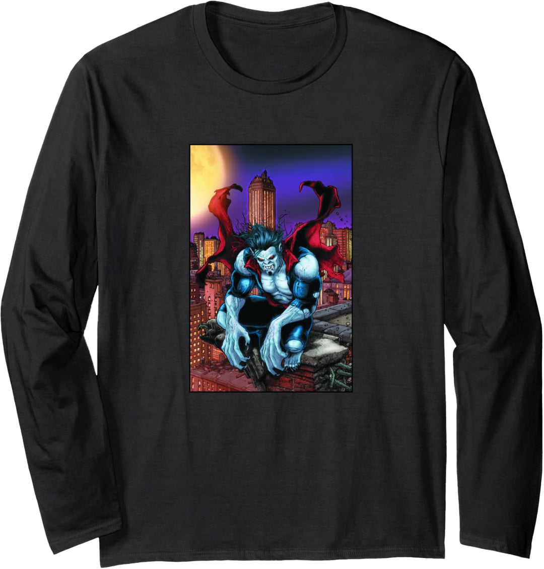 Marvel Morbius The Living Vampire Portrait Langarmshirt