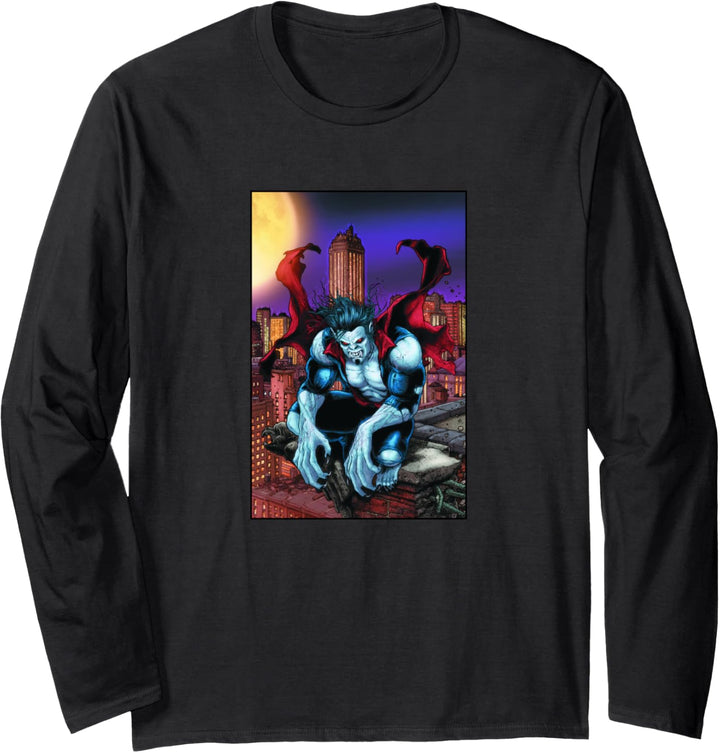 Marvel Morbius The Living Vampire Portrait Langarmshirt
