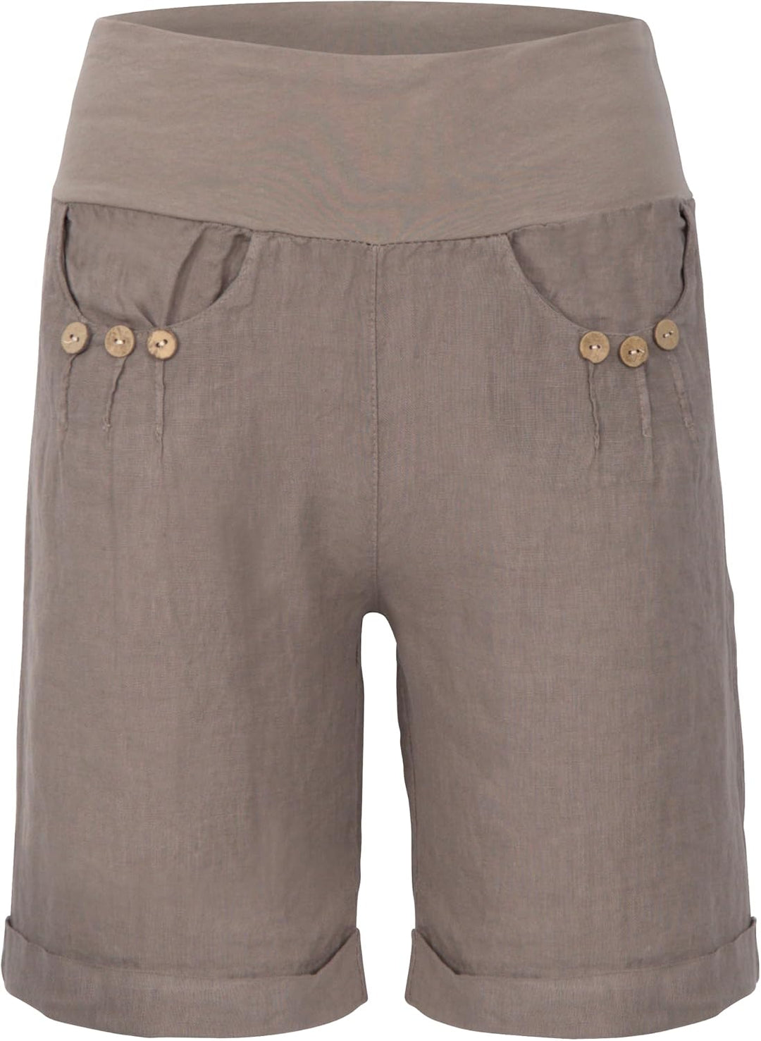 Malito Damen Bermuda aus Leinen | lässige Kurze Hose | Shorts für den Strand | Pants - Hotpants 6822