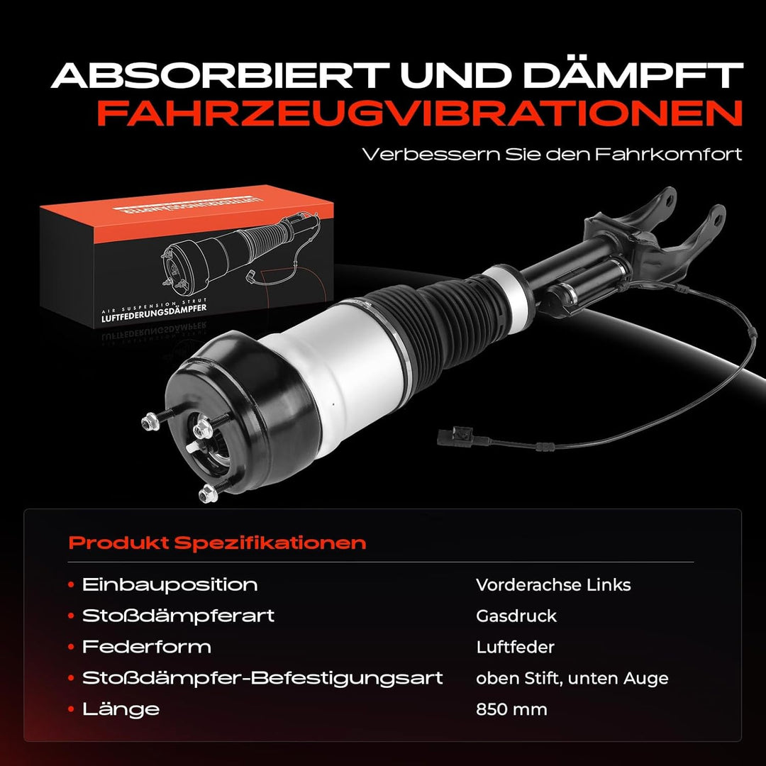 Frankberg Luftfederbein Luftfederung Vorne Links Kompatibel mit X166 2012-2015 W166 2015-2018 W166 2