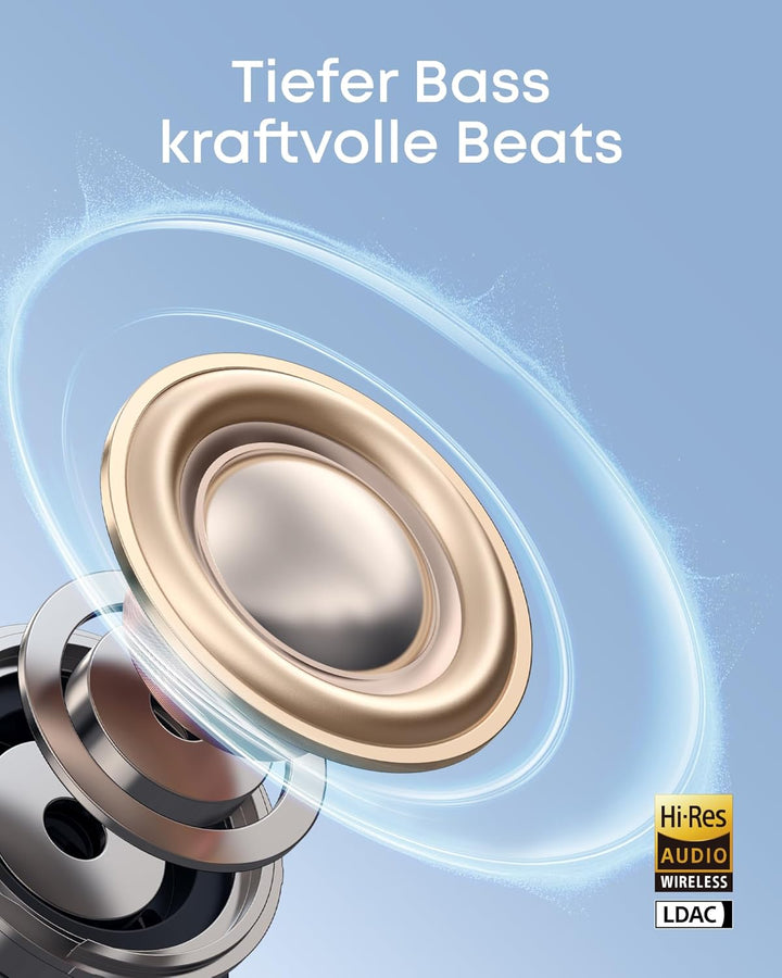soundcore C50i by Anker, Open-Ear Kopfhörer, Clip-On Earbuds, Ultra-bequem, Open-Ring Design, 12mm T