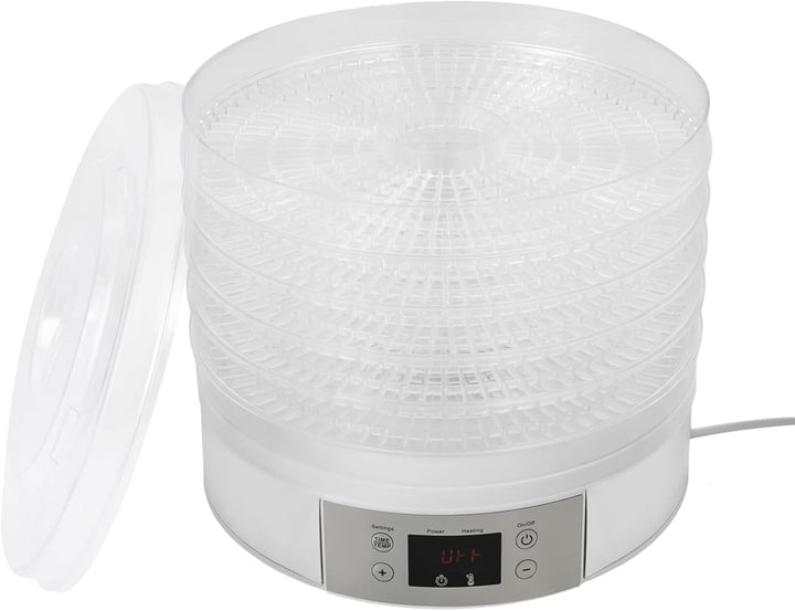 5 Etagen Lebensmittel-Dehydrator, Obst Trockner mit Display Einstellbarer Temperaturbereich 35-68℃ f