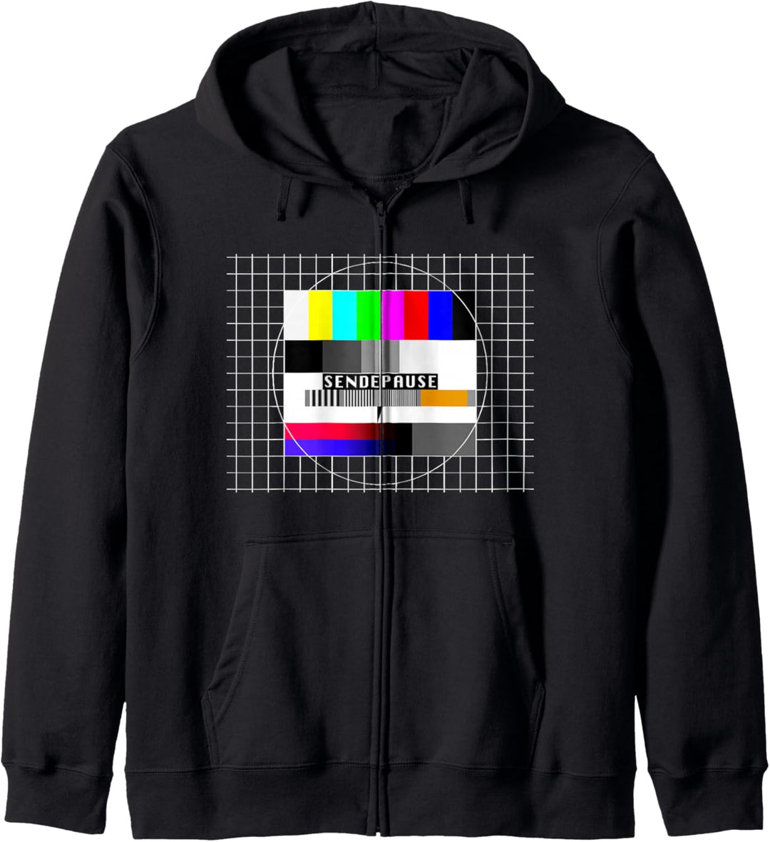Testbild Sendepause 90er Party 80er Jahre Outfit Fan Kostüm Kapuzenjacke