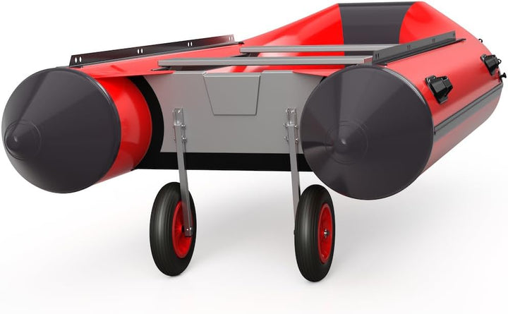 SUPROD Heckräder Slipräder Schlauchbooträder Transporträder klappbar Edelstahl ET350 schwarz/rot, sc