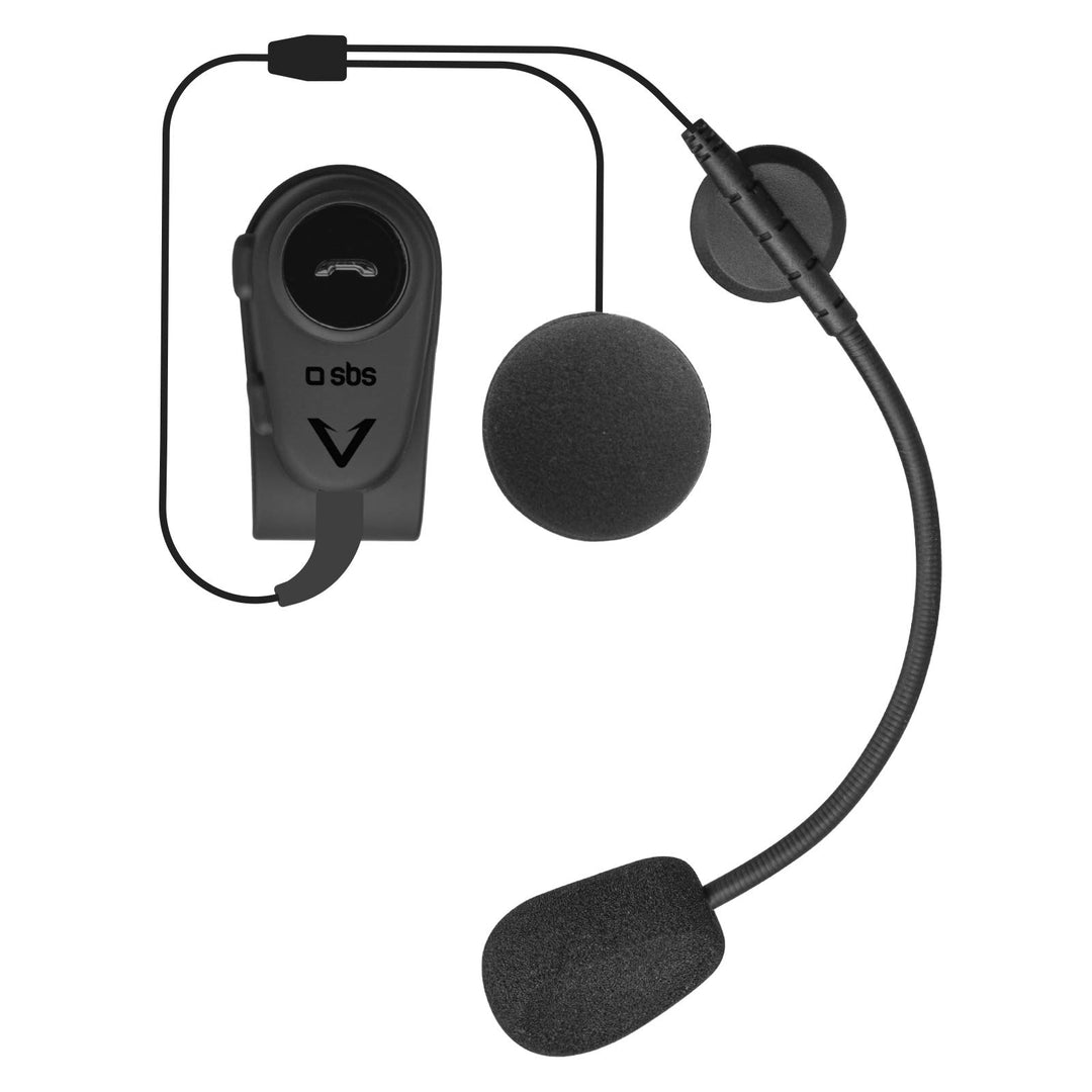 SBS Headset für Motorrad - Headset mit 10h Laufzeit, Anti Wind Geräusche, widerstandsfähig gegen Was