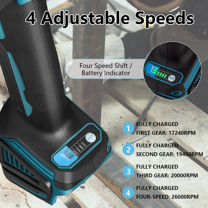 Akku Geradschleifer Kompatibel mit Makita 18V Batterie, Professional Multifunktionswerkzeug Brushles