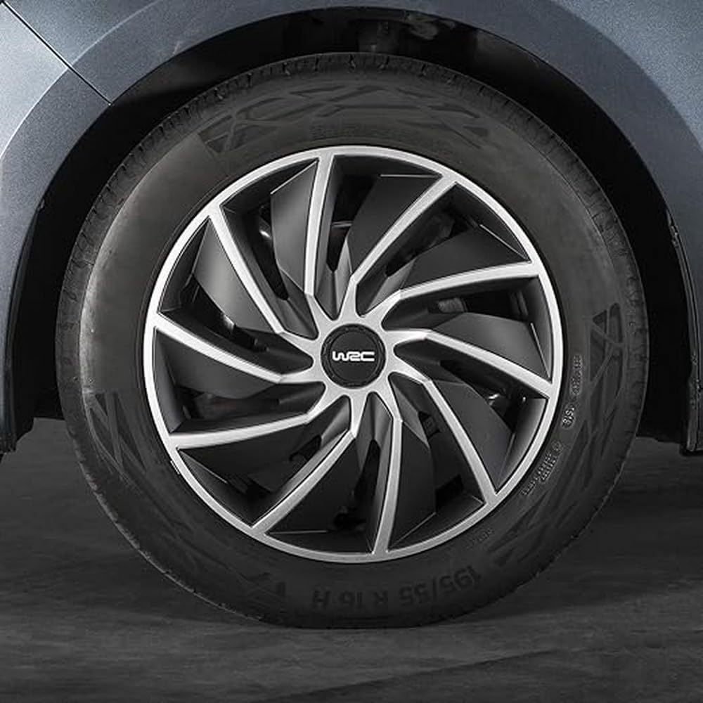 WRC 007597 – 4 Radkappen 14 Zoll Turbo zweifarbig 35,6 cm, 35,6 cm