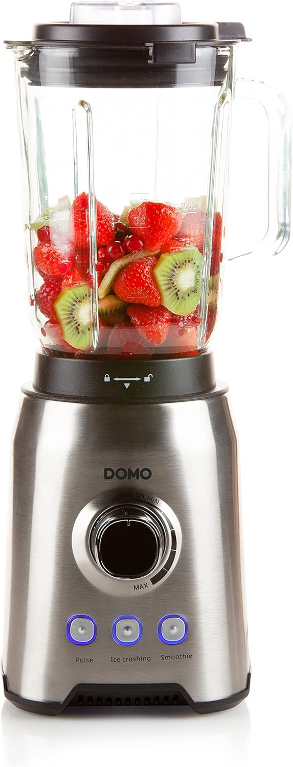 Domo DO710BL - Blender 1000W - 1,5L, Silber/Schwarz