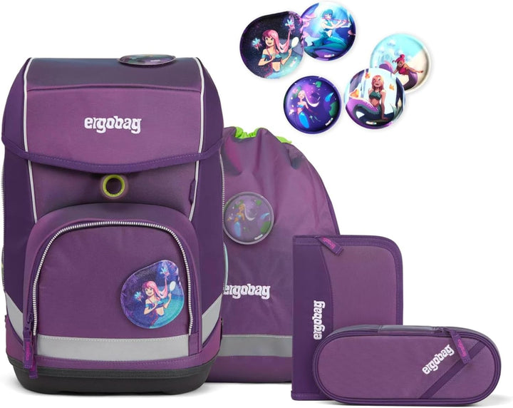 ergobag cubo Set ergonomischer Schulrucksack Klassisch 6-teilig 1. Klasse Grundschule