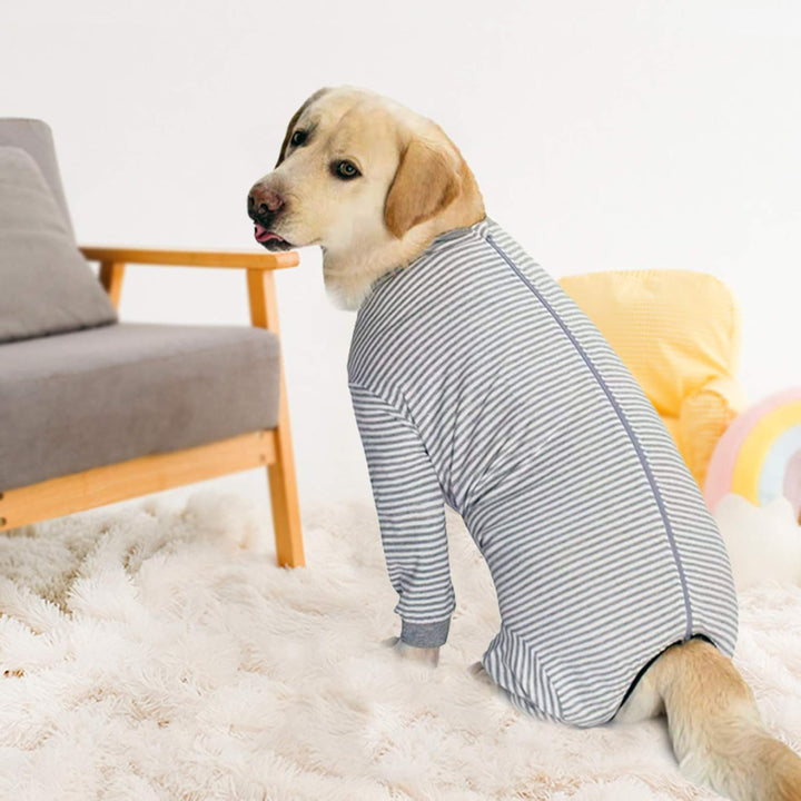 Yeapeeto Einteiler für Hunde, zur Erholung, für grosse und mittelgrosse Hunde, Schlafanzug, Ganzkörp