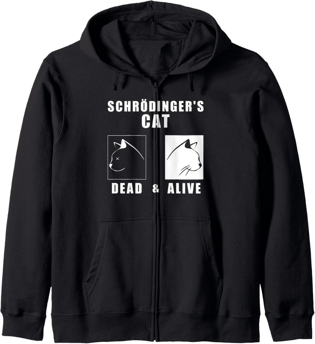 Schrödingers Katze Tod oder Lebendig Nerdy Wissenschaft Geek Kapuzenjacke