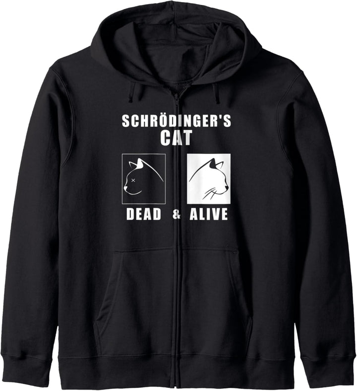 Schrödingers Katze Tod oder Lebendig Nerdy Wissenschaft Geek Kapuzenjacke