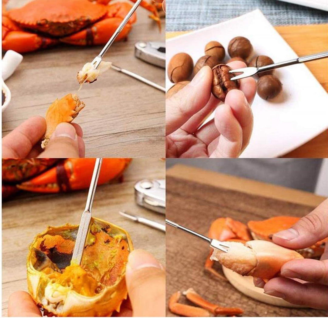 Meeresfrüchte Werkzeug Set,Biluer 20PCS Meeresfrüchte Gabeln Hummergabel And 2PCS Nussknacker Nussöf