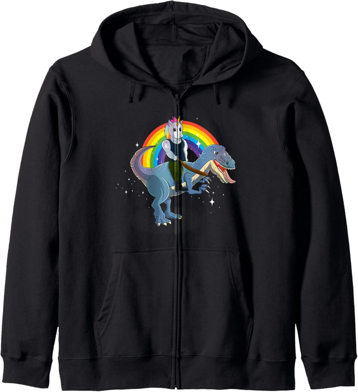 Einhorn, Dinosaurier, T Rex - Weihnachtsgeschenk Kapuzenjacke