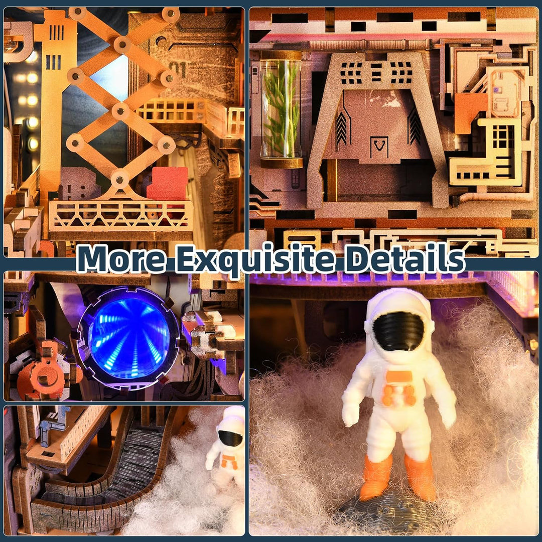 MiniCity Book Nook Kit, DIY Miniatur Puppenhaus Bücherecke Kit für Jugendliche und Erwachsene mit St