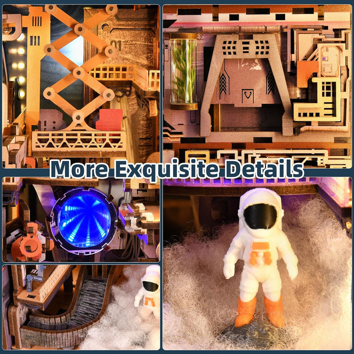 MiniCity Book Nook Kit, DIY Miniatur Puppenhaus Bücherecke Kit für Jugendliche und Erwachsene mit St