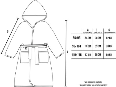 normani Kinder Bademantel auf 100% Bio-Baumwolle Badetuch für Jungen und Mädchen - nachhaltiger Frot