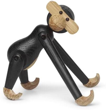 Kay Bojesen AFFE Mini Figuren 9.5 cm Affen Weihnachtsdekoration, Holz dunkel H9.5 cm Dunkel Gebeizte