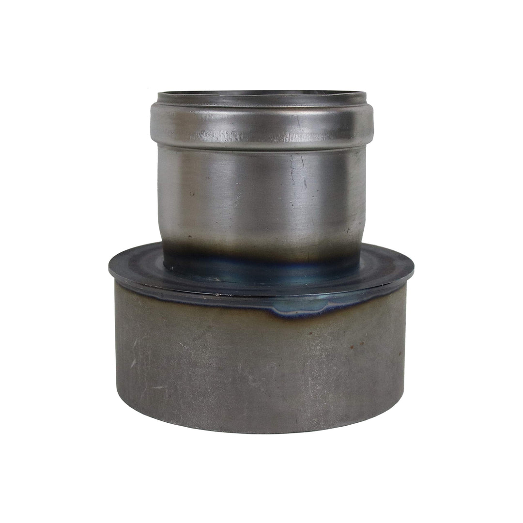 LANZZAS Pelletrohr Erweiterung von Ø 80 mm auf Ø 120 mm unlackiert Pelletrauchrohr Pelletofenrohr Pe