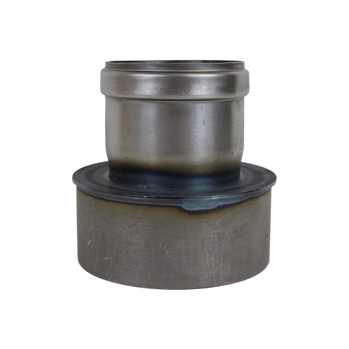 LANZZAS Pelletrohr Erweiterung von Ø 80 mm auf Ø 120 mm unlackiert Pelletrauchrohr Pelletofenrohr Pe