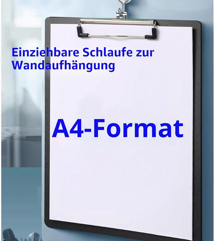 Klemmbrett A4, 6er Klemmbretter mit Gummierter Metalklemme, Zwischenablage Schreibblock für Büro, St