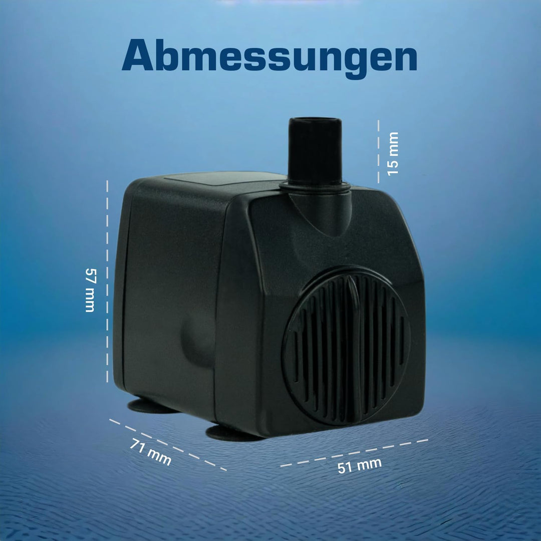 Kerry Pumpe Zimmerbrunnenpumpe Teichpumpe Wasserspielpumpe bis zu 750 l/h, 11W