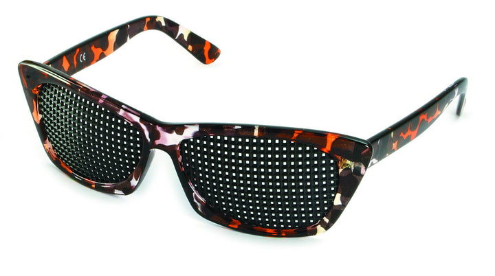 VANLO Rasterbrille 415-FMP - quadratisches Raster - braun marmoriert