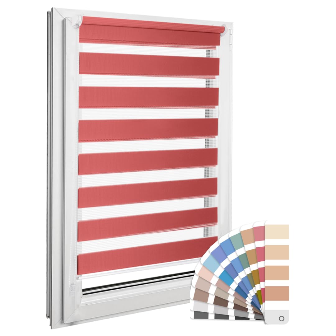 Home-Vision® DuoRollo Klemmfix, Doppelrollo ohne Bohren mit Klämmträgern, Rollos für Fenster und Tür