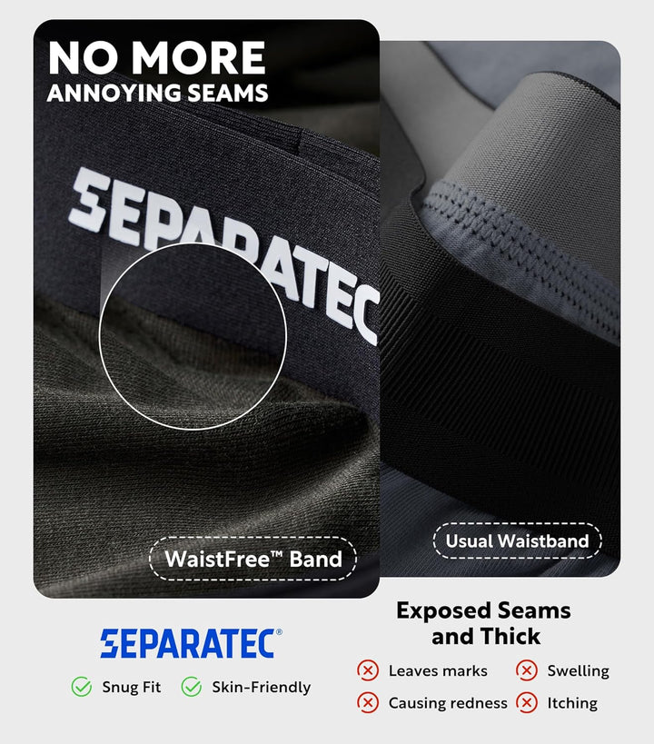 Separatec Herren Boxershorts 4er Pack Doppelbeutel Dual Pouch, Bambus Unterhosen Männer, Stretcken H