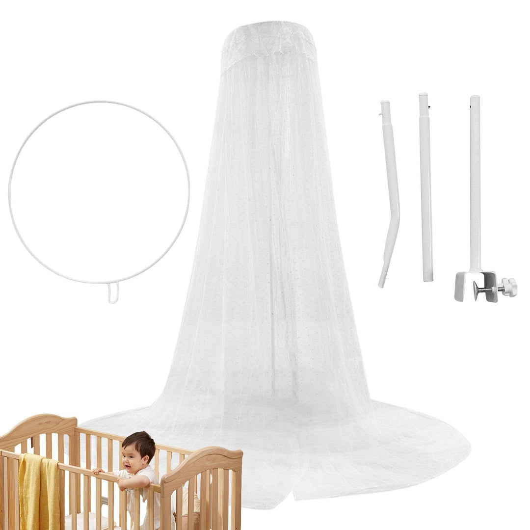 Himmelständer für Kinderbett | Robuster, 5-stufiger Netzständer verstellbar | Babybetthimmel für Bab